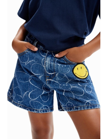 DESIGUAL - Smiley Originals Â® denim shorts