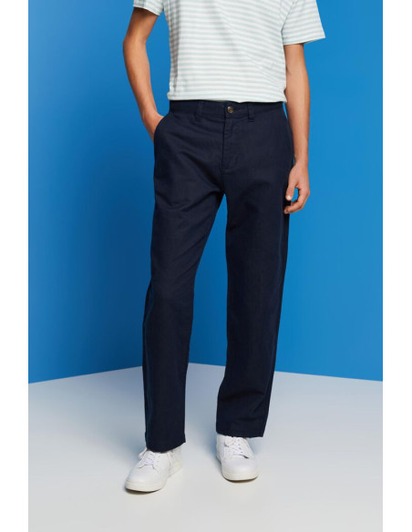 ESPRIT - Cotton and linen blended trousers