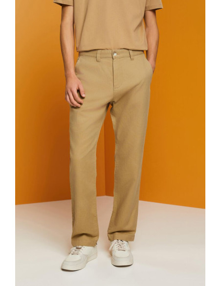 ESPRIT - Cotton and linen blended trousers