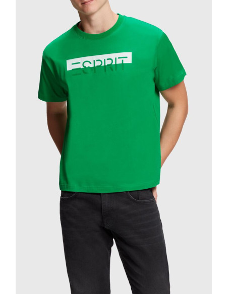 ESPRIT - Matte shine logo applique t-shirt