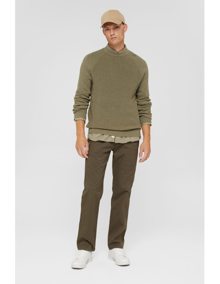 ESPRIT - Straight chinos in organic cotton