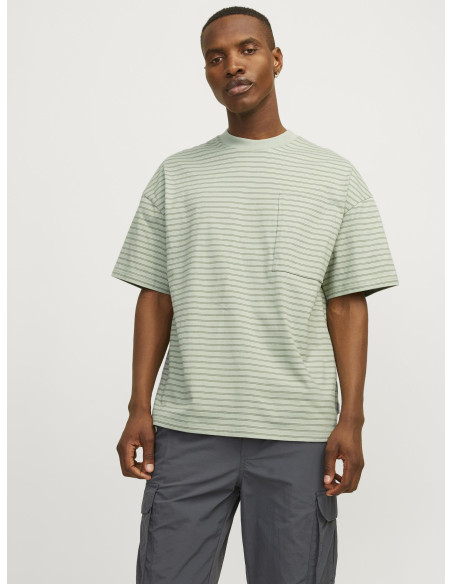 Jack & Jones - JCOTANICAL STRIPE TEE SS CREW NECK