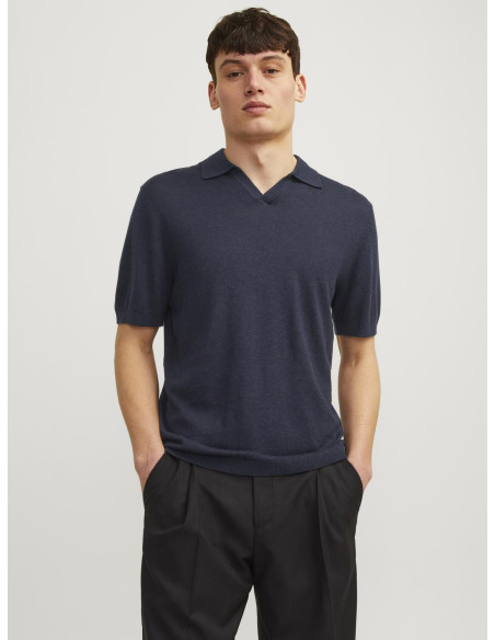 Jack & Jones - JPRCCIGOR LINEN SPLIT NECK SS