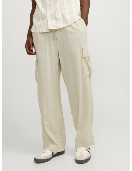 Jack & Jones - JPSTBILL JJNATE LINEN BLEND CARGO JOGGER