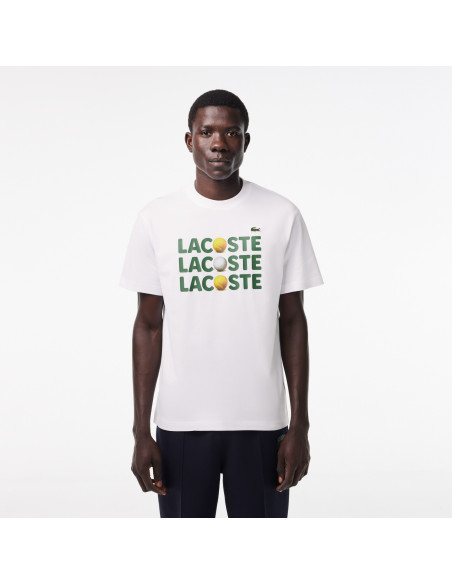 Lacoste - HEAVY COTTON BALL PRINT T-SHIRT