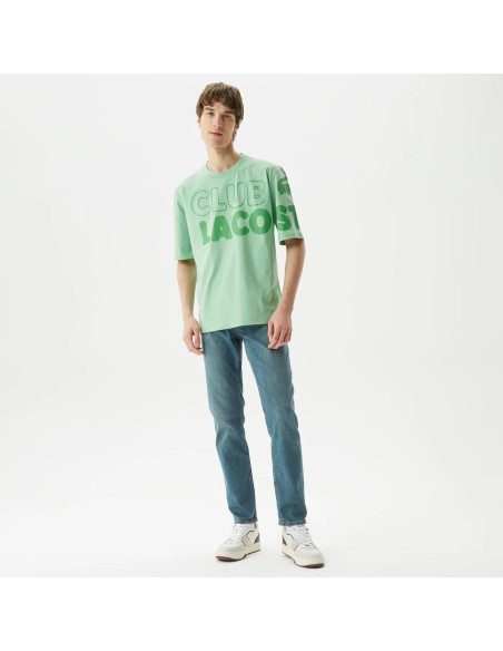 Lacoste - Men's Slim Fit Crew-Neck Patterned T-Shirt