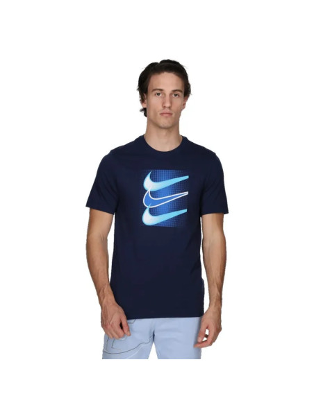 NIKE - Nike T-Shirt da Uomo Swoosh 12Mo Blu