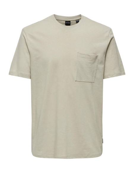 ONLY & SONS - ONSKODA REG SS POCKET LINEN TEE