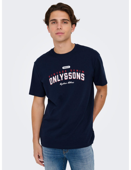 ONLY & SONS - ONSLENNY LIFE REG VINTAGE PRINT TEE NOOS