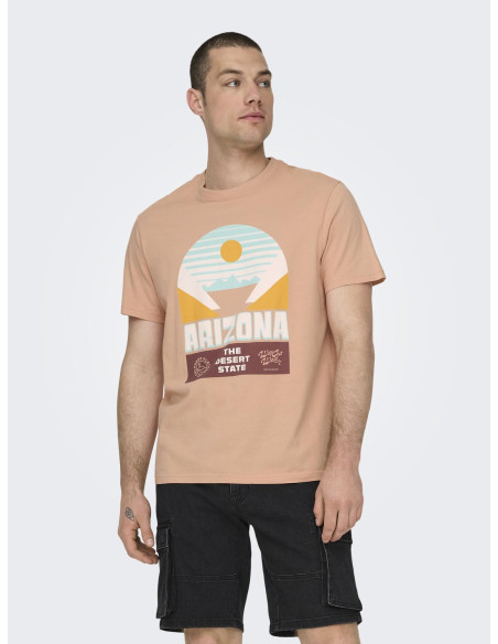 ONLY & SONS - ONSMACALLAN LIFE REG DESERT SS TEE