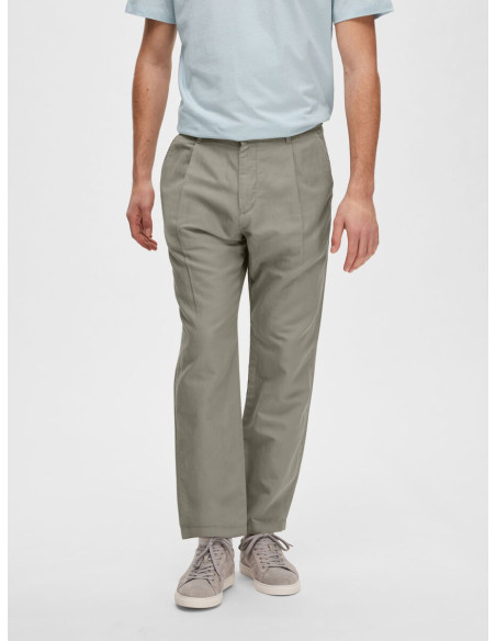 SELECTED HOMME - SLHRELAXED JONES 180 CROP LINEN PANT W