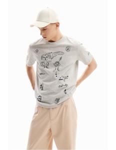 DESIGUAL - Embroidered illustration T-shirt