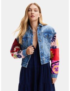 DESIGUAL - Short patchwork denim jacket