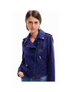 DESIGUAL - Textured biker jacket