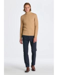 Gant - KALHOTY GANT SLIM BRUSHED TWO TONE TWILL PANTS