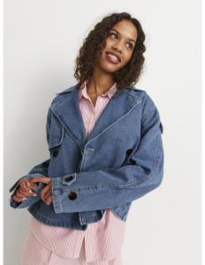 JJXX - JXCARLIE SHORT DENIM TRENCHCOAT DNM