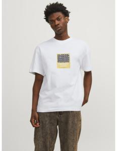 Jack & Jones - JORMYKONOS GEO FRONT TEE SS C.N LN