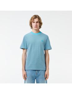 Lacoste - CAVIAR TEXTURE CONTRAST NECK COTTON T-SHIRT