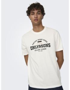 ONLY & SONS - ONSLENNY LIFE REG VINTAGE PRINT TEE NOOS