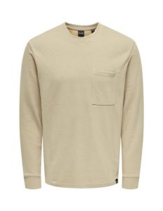 ONLY & SONS - ONSLUCA REG OTTOMAN LS TEE