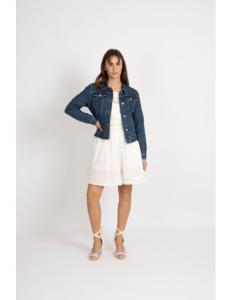 SELECTED FEMME - SLFCLAIR LS MID BLUE DENIM JACKET