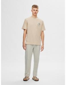 SELECTED HOMME - SLHRELAXARIES PRINT SS O-NECK TEE
