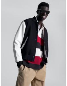 Tommy Hilfiger - LEATHER VARSITY JACKET