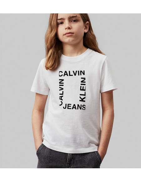 CALVIN KLEIN - MAXI HERO FLOCK LOGO T-SHIRT