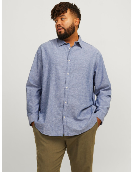 Jack & Jones - JJELINEN SHIRT LS SN PLS