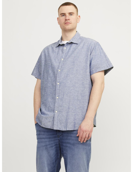 Jack & Jones - JJELINEN SHIRT SS SN PLS