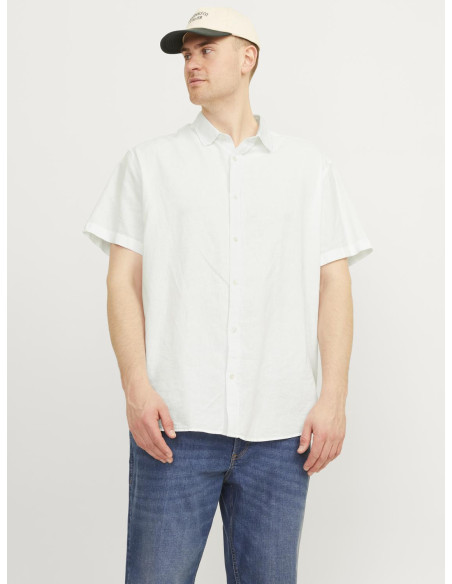 Jack & Jones - JJELINEN SHIRT SS SN PLS