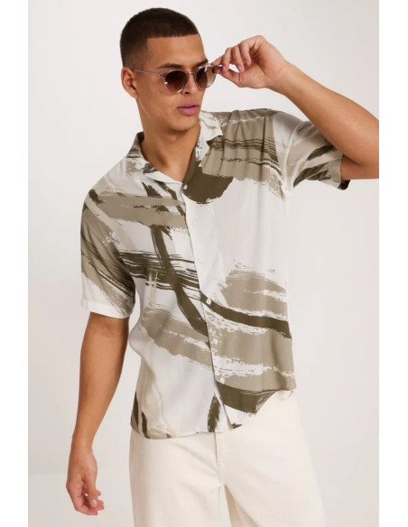 Jack & Jones - JJJEFF ABSTRACT PRINT RESORT SHIRT SS