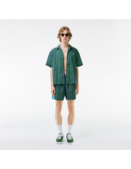 Lacoste - MEN'S SHORT SLEEVED MONOGRAM PRINT SHIRT