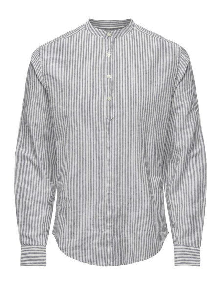 ONLY & SONS - ONSCAIDEN LS STRIPE HALFPLCK LINEN NOOS