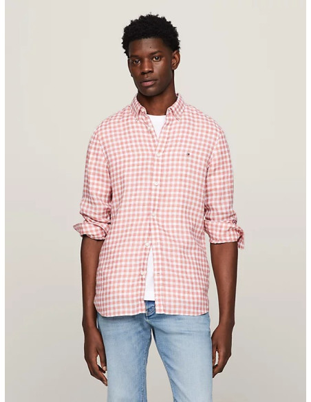 Tommy Hilfiger - LINEN GINGHAM SF SHIRT