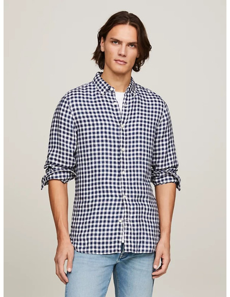 Tommy Hilfiger - LINEN GINGHAM SF SHIRT