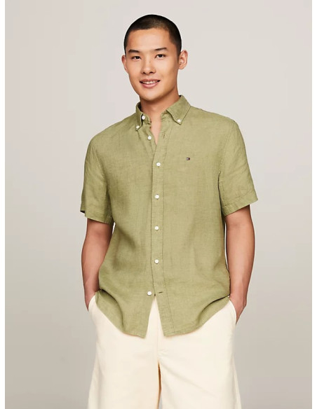 Tommy Hilfiger - PIGMENT DYED LINEN RF SHIRT S/S