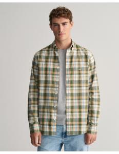 Gant  - REG COTTON LINEN CHECK SHIRT