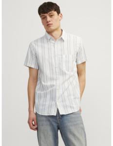 Jack & Jones - JORLINEN BLEND STRIPE SHIRT SS STYD24