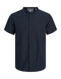 Jack & Jones - JPRCCMAZE LINEN BAND COLLAR SHIRT S/S