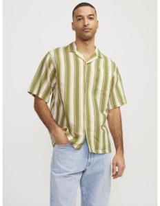 Jack & Jones - RDDCAIN LINEN RESORT SHIRT STRIPE S/S