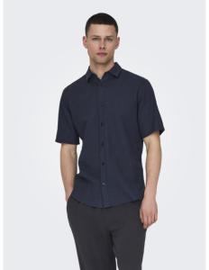 ONLY & SONS - ONSCAIDEN SS SOLID LINEN SHIRT NOOS