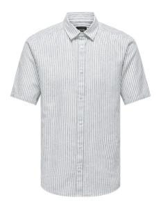 ONLY & SONS - ONSCAIDEN SS STRIPE LINEN SHIRT 841 NOOS