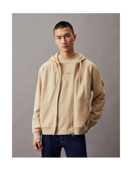 CALVIN KLEIN - BADGE ZIP THROUGH HOODIE