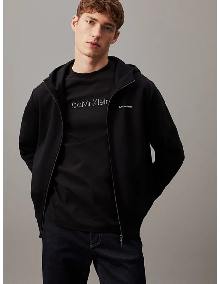 CALVIN KLEIN - MICRO LOGO REPREVE HOODIE JACKET