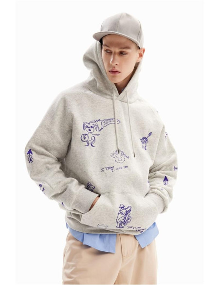 DESIGUAL - Embroidered hoodie