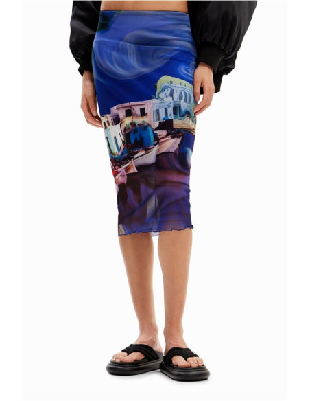 DESIGUAL - M. Christian Lacroix landscape midi skirt