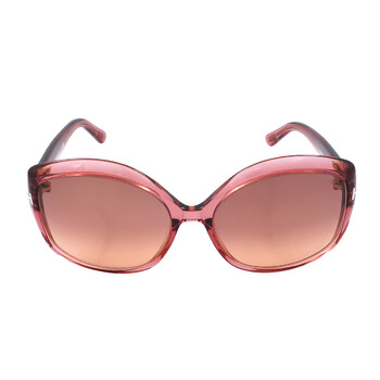 Chiara Bordeaux Gradient Oversized Sunglasses FT0919 72T