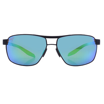 The Bird MAUIGreen Rectangular Sunglasses GM83515B