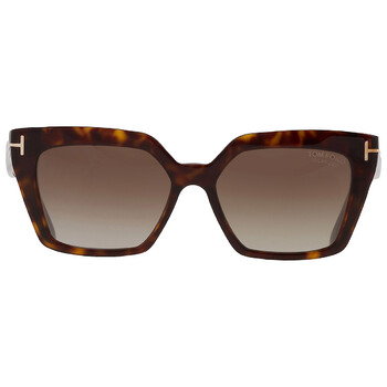 Winona Polarized Brown Cat Eye Sunglasses FT1030 52H